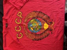 Pre-1991 Soviet Union Rugby T-Shirt: Very large and colourful red item with printing to back and