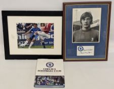 Chelsea signed Football Collectables, a good Alan Hanson c1970 Chelsea photograph with signed card