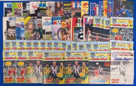 1986-1990 West Bromwich Albion Home & Away Football Programmes to cover Cup and League fixtures, a