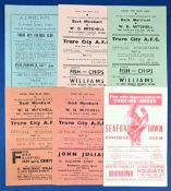 Selection of Truro City FC home programmes 1948/49 Penzance (Cup), 1054/55 St Austell, 1957/58