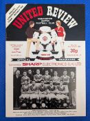 1982/83 Postponed match programme Manchester United v Luton Town Division 1 12 February 1983