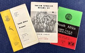 1960-1 S Africa in the UK Rugby Programmes etc (3): From the Springbok tour of 65 years ago, v