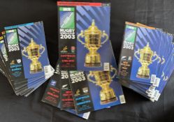 2003 RWC Full Set of Rugby Programmes (48): Every programme from the tournament in Australia. VG