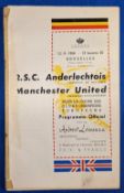 1956/57 RSC Anderlecht v Manchester United (the 1st United European Cup match) 12 September 1956