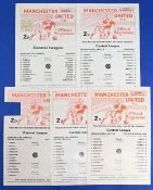 Manchester United 1977/78 home reserves v Burnley, Liverpool, Preston NE, Blackpool, Everton ™;