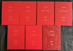 2000 and 2004 VIP bound editions, WRU Home Programmes (7): Scarlet hardcover examples, official