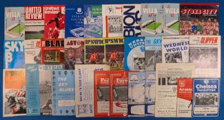 1960-1976 Wolverhampton Away Football Programmes League Cup, with noted examples - v Luton 20th