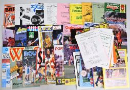 1985- 90 Wolves Wolverhampton Wanderers Home & Away Football Programmes: League, Cups, Friendly,