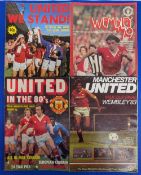 4x Vintage Manchester United Football Posters 1977-78, 1979 Wembley, 1980-81, 1983 Milk Cup Final