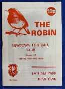 1982/83 Scarce, and autographed by United players, Newtown (Wales) v Manchester United friendly