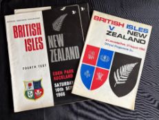 1966 British and I Lions in NZ Rugby Programmes (2): 3rd and 4th Tests. VG.