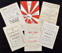1955-70 Welsh Trials Rugby Programmes (6): 1st trials 1957 (Swansea), 62 (E Vale), 64 (Pontypool),