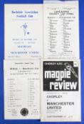 Manchester United reserves 1971/72 Lancashire Cup aways Chorley (s/f), Oldham Athletic, Rochdale,