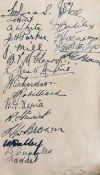 Scarce 1924 Invincible NZ All Blacks Autographs inc George Nepia: The only two pages used in a