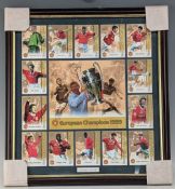 1999 Manchester United European Champions Futera Platinum limited edition Football Cards, 14 cards