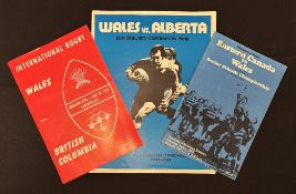 1973 Wales in Canada Rugby Programmes (3): The large issues from the Welsh tourists games with