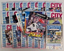 Collection of Manchester City match programmes to include 1980/81 homes 17/21, aways (5) including
