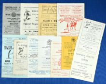 Selection of non-league programmes 1948/49 Porthleven v Helston (Cup), 1952/53 Bugle v Launceston (