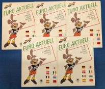 1988 Euro German issued Football Programmes, final, semifinal, England v USSR, England v
