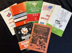 1987 and 88 USA in the UK Rugby Programmes (7): Full set of six, inc the test, from their Welsh