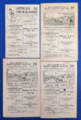 1947-1948 Wigan Rugby League A Team Programmes, v Barrow 12th April 1947, v Belle Vue 6th Sept 1947,