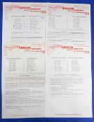 Manchester United 1979/80 home reserve programmes Newcastle United, Burnley, Preston NE, Stoke