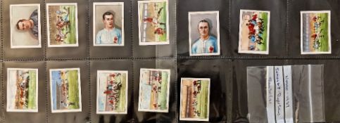 1937 Nestle Full set of 12 small colourful rugby action scenes and portraits: Series 47, rare,