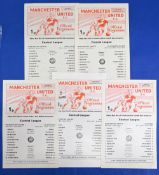 Manchester United 1974/75 reserves homes Leeds United, Blackburn Rovers, Bury, Liverpool, Blackpool;