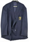 Romanian Rugby Federation Official Black Blazer with Oakleaf Badge: Navy blazer, gold oakleaf FRR