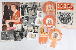 Blackpool FC Cup Finals 1948, 1951 and 1953 era collections of autographs on pictures etc. Stan
