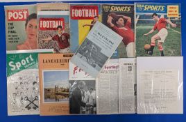Collection of Manchester United memorabilia to include 1957 FA News United on cover, 1957 Sporting