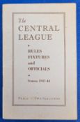 1947/48 Central League handbook containing Rules, Fixtures, Referees and Linesmen plus full record