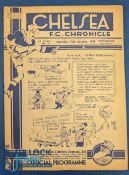 1938/39 Cheslea v Arsenal football programme 15 Oct, heavy fold, creases, marks, generally G