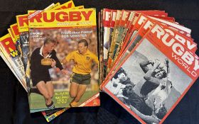 1965-80 Rugby World Magazines (c.30): 23 copies up to 1980, inc one duplicate, a little damage to