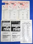 Manchester United reserves 1971/72 Lancashire Cup homes Rochdale, Burnley, Chorley, aways at Chorley