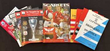 Welsh Clubs etc Rugby Programmes (12): WRU Cup Finals 1980, 81, 82, 85, 88 and 91; joint semi-