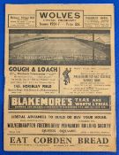 1936 Wolverhampton Wanderers Wolves Home League Football Programme, 3rd Oct 1936 v Bolton Wanderers,