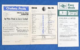 1972/73 Bobby Charlton’s last match for Manchester United; Chelsea v Manchester United match