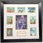 2013 Framed montage of Sir Alex Ferguson with the centre photograph of Sir Alex holding the