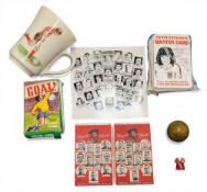 Period Football Collectables, a good Advertising Special Match Lithograph football printed tin,