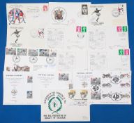 13x Assorted Football FDC covers: six are signed covers to include 1986 Freight Rover trophy