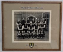 1940-41 Bradfield College Oxford 1st Eleven Football Team Photograph, by Gillman & Soame, mounted