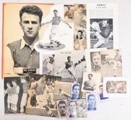 Arsenal FC early 1950s era, collection of player autographs on pictures/card minor duplication