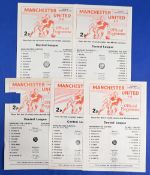 Manchester United 1976/77 reserve homes Burnley, Manchester City, Derby County, Aston Villa,
