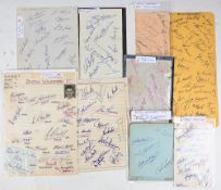 Bolton Wanderers FC early to late 1950s collection of multi-player autographs taken from various