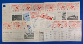 Manchester United home reserves programmes 1959/60 Barnsley, 1962/63 Chesterfield, Wolves, 1963/64