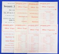 Manchester United home match reserves programmes 1955/56 Derby County, Blackpool, 1956/57