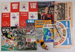 1966 World Cup Collectables: a hard plastic World Cup Willie figure, made in Hong Kong 13cm tall,