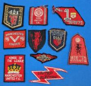 10x Vintage Manchester United Football Patches Sew on Badges, assorted sizes and shapes all c1970, 4