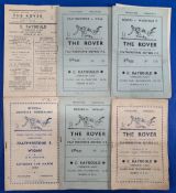 1950s Featherstone Rovers Rugby League Programmes, undated v Dewsbury 14th April, v Hull 25th Aug